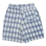 SOSTANZA Womens Shorts Blue Casual Plaid XS W26 Cotton Blend Comfortable Fit