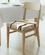 Anyseat Brown White and Beige Print Chair Cover – Stretch Washable Removable Seat Cover for Dining & Kitchen