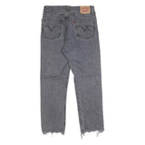 LEVI'S 501 Womens Jeans Blue Regular Straight Denim Medium W27 L23 Raw Edge