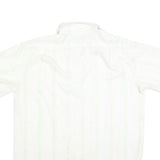 JC PENNY Mens White Short Sleeve Cotton Blend Shirt L No Iron Button Down