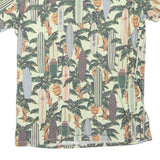 THE POOL SIDE Womens Green Surfboard Print Basic T-Shirt Round Neck Short Sleeve