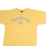 PRARIE MOUNTAIN Mens Yellow Graphic T-Shirt L Short Sleeve Crew Neck Snowmobile