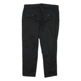 CALVIN KLEIN Womens Cotton Blend Black Slim Tapered Trousers W32 L25