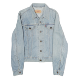 LEVI'S Mens Blue Denim Button Jacket M Cotton Plain Classic Fit Casual