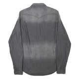 DIESEL Mens Grey Denim Shirt M Long Sleeve Casual Button Pocket Fashion