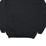 TULTEX Mens Black Orange Smile Face Sweatshirt Crew Neck XL Graphic Print