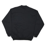 TULTEX Mens Black Orange Smile Face Sweatshirt Crew Neck XL Graphic Print