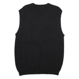 CONCEPTS Mens Black Patterned V-Neck Chunky Knit XL Argyle Sweater Vest Cotton