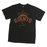 MAJESTIC Mens Black San Francisco Giants Graphic T-Shirt M Short Sleeve Crew