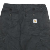 CARHARTT Mens Black Cargo Shorts XL W34 Classic Fit Workwear Pockets
