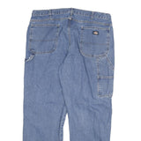 DICKIES Mens Regular Blue Denim Jeans W38 L30 Workwear Zip Closure