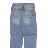 GUESS Womens Regular Fit Straight Leg Denim Blue Cotton Blend Jeans W30 L30