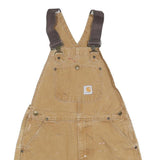 CARHARTT Womens Beige Straight Canvas Square Neck Sleeveless Loose Dungarees S