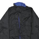 Mens Black & Blue Outdoor Jacket M Polyester Blend Microfibre Plain Zip Stand-Up