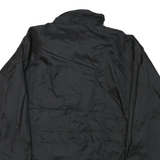 Mens Black & Blue Outdoor Jacket M Polyester Blend Microfibre Plain Zip Stand-Up