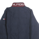 TOMMY HILFIGER Mens Navy & Burgundy Down Zip Jacket M Puffer Coat Casual