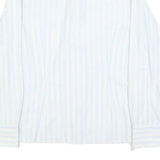 TOMMY HILFIGER Womens White & Pale Yellow Striped Shirt XL Button Front Cotton