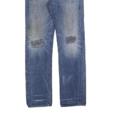 LEVI'S 501 Mens Jeans Blue Regular Straight Denim Medium W33 L34 Classic Button