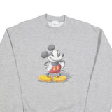 DISNEY Womens Grey Mickey Mouse Crew Neck M Cotton Blend Sweatshirt