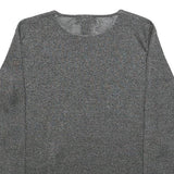 LAUREN RALPH LAUREN Womens Grey Basic Top Long Sleeve Crew Neck Plain S