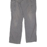 CARHARTT Mens Cotton Grey Regular Fit Straight Leg Trousers W34 L34 Workwear