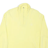 BEGNER Mens Yellow Cotton Blend 1/4 Zip M Sweatshirt Pullover Casual Comfortable