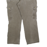 CARHARTT Mens Cotton Blend Brown Relaxed Fit Cargo Trousers W34 L30 Workwear