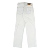 LEVI'S Mens Jeans White Regular Straight Denim W24 L28 Classic Cotton Zip