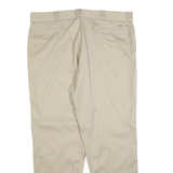 DICKIES Mens Cotton Blend Beige Regular Fit Straight Leg Trousers W42 L32