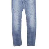 ONLY Womens Slim Blue Denim Light Wash Jeans W27 L31 Stretch Cotton Blend Zip