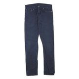 CARHARTT Womens Jeans Navy Blue Regular Straight Denim Woven W32 L34 Zip Cotton