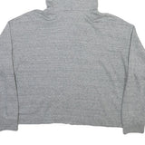 LEVI'S Womens Grey Zip Up Hoodie L Cropped Casual Cotton Blend Sweatshirt