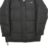 PUMA Womens Black Athletic Jacket UK 12 Zip Fleece Collar Warm Lightweight