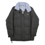 PUMA Womens Black Athletic Jacket UK 12 Zip Fleece Collar Warm Lightweight
