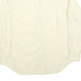 LAUREN RALPH LAUREN Womens Cream Linen Shirt M Classic Long Sleeve Button Shirt