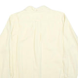 LAUREN RALPH LAUREN Womens Cream Linen Shirt M Classic Long Sleeve Button Shirt