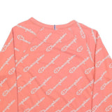 CHAMPION Womens Peach Sweatshirt Crew Neck L Cotton Blend Pullover Casual
