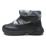 UGG Puff Boot Womens Ankle Synthetic Black Grey UK 8 Winter Heated Footwear