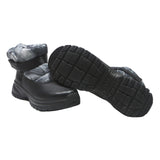 UGG Puff Boot Womens Ankle Synthetic Black Grey UK 8 Winter Heated Footwear