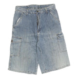 JOHN KAIN JEANS Mens Blue Cargo Cotton Blend M W30 Casual Shorts