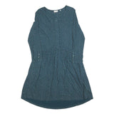 FAT FACE Womens Blue & White Polka Dot Day Dress Cotton Blend Long Sleeve UK 10