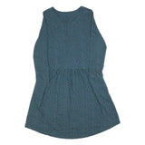 FAT FACE Womens Blue & White Polka Dot Day Dress Cotton Blend Long Sleeve UK 10