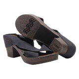 RIEKER Strappy Heels Brown Synthetic Womens UK 7