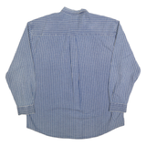 DISNEY Mens Blue Check Cotton Blend Shirt L Mickey Mouse Embroidered Pocket