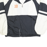 ASICS Mens Black & White Lightweight Zip Up Track Jacket L Polyester Blend