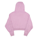 NIKE Womens Pink Cropped Hoodie L Nike Air Swoosh Graphic Pullover