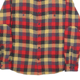 WOOLRICH Mens Red & Yellow Checked Cotton Shirt M Casual Flannel Outdoor