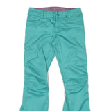 BURTON Mens Polyester Blend Blue Regular Flared Trousers W34 L31 Outdoor Winter