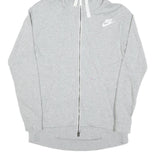 NIKE Mens Grey Hoodie XS Zip Up Lightweight Cotton Casual Sports Sweatshirt