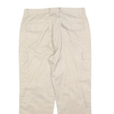 UNO DUE TRE Womens Regular Beige Polyester Blend Cargo Trousers W34 L27 Button